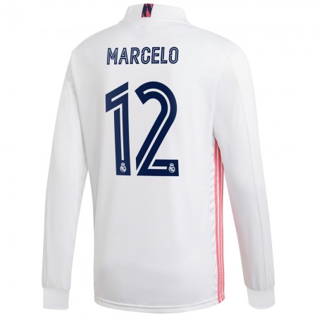 Billiga Fotbollströjor Real Madrid Marcelo 12 Hemma tröja 2020/21 Långärmad